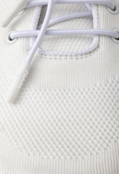 White - Stretch Knit Sneakers - GLAM MODA